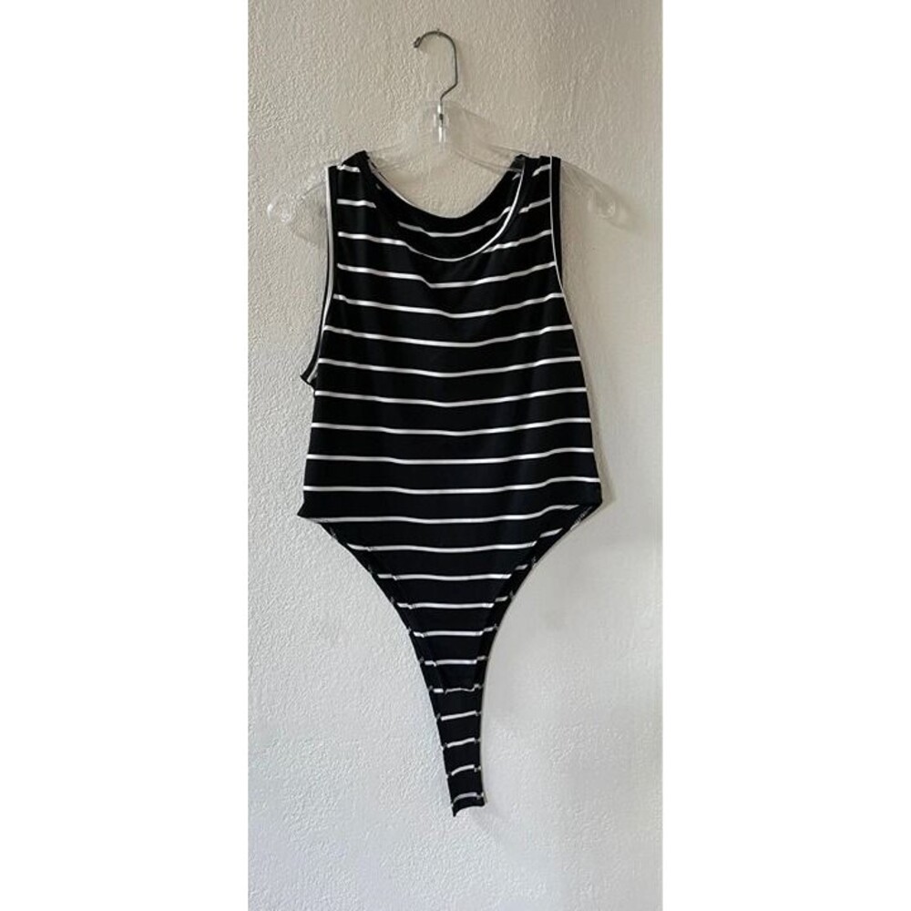 BodysuitBlack and White Striped Bodysuit